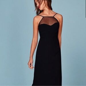 Reformation Black Spaghetti Strap Dress
